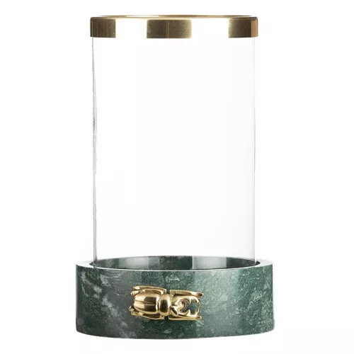 Hurricane 21x21x34cm Small Beetle green marble