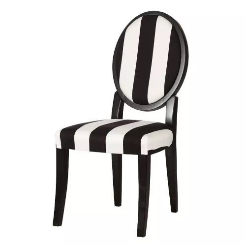 Hazenkamp Medaillon Side Chair 57x48x100cm Stripes Big (100952)