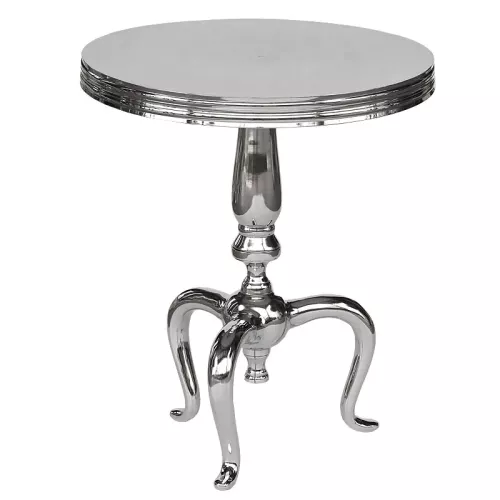 Side Table Silver Keenan Three Legs