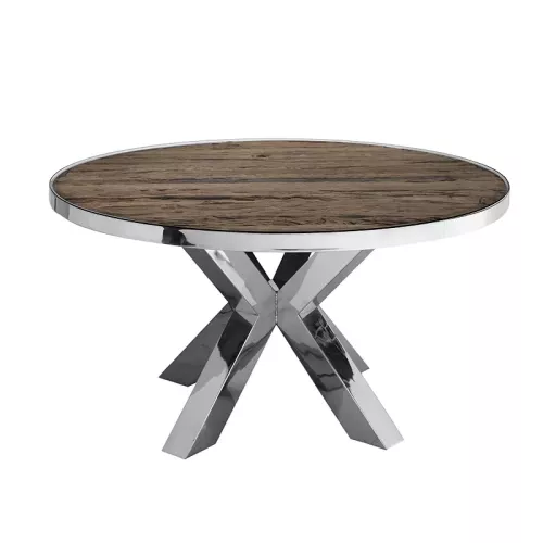 Mariano Dining Table 140x140x76cm with Glass Top