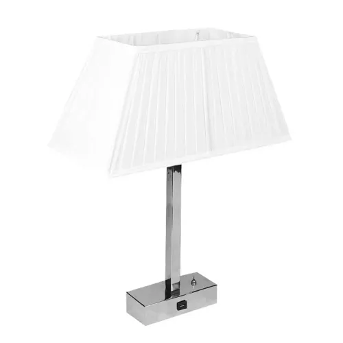 Table Lamp Scarlet 20x8x45cm silver with white shade